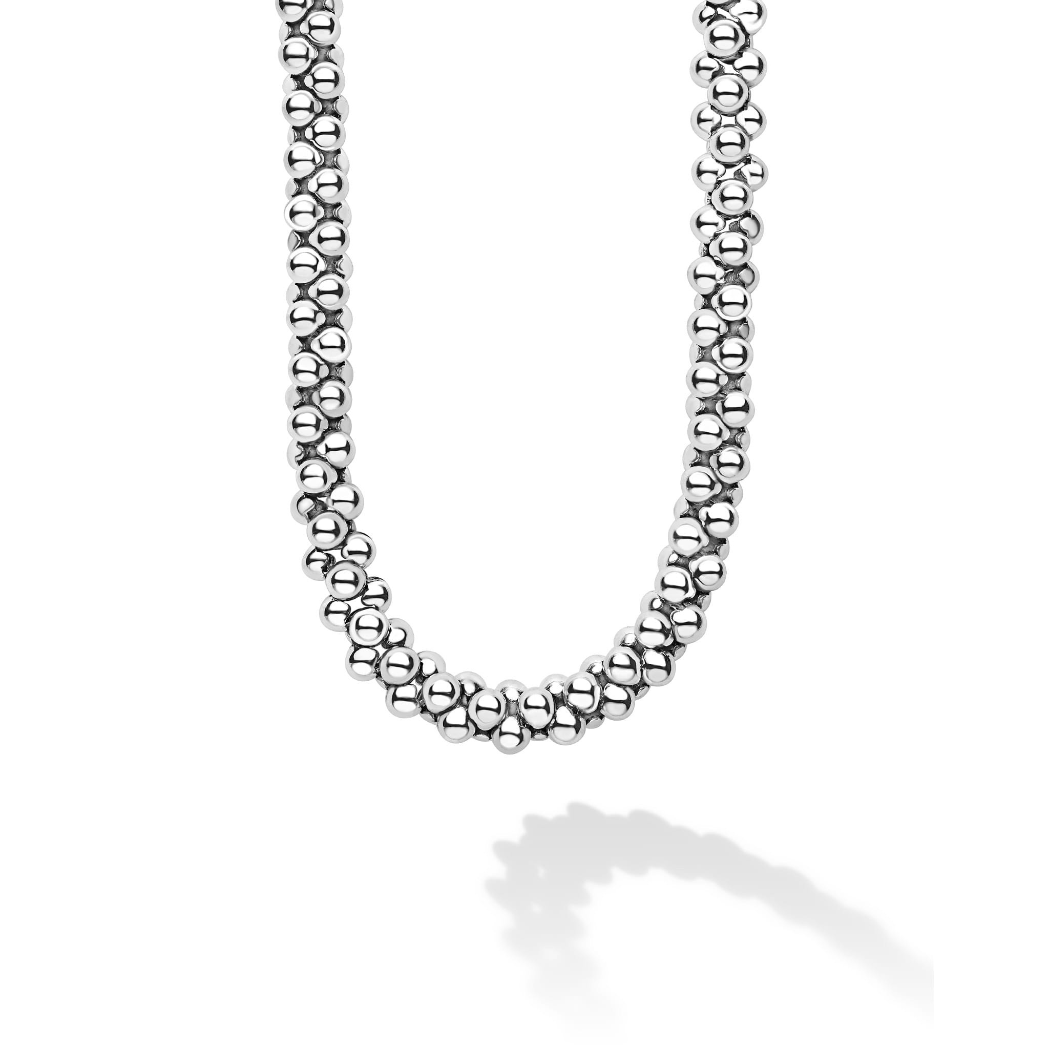 LAGOS Caviar Bubbly Silver Beaded Necklace