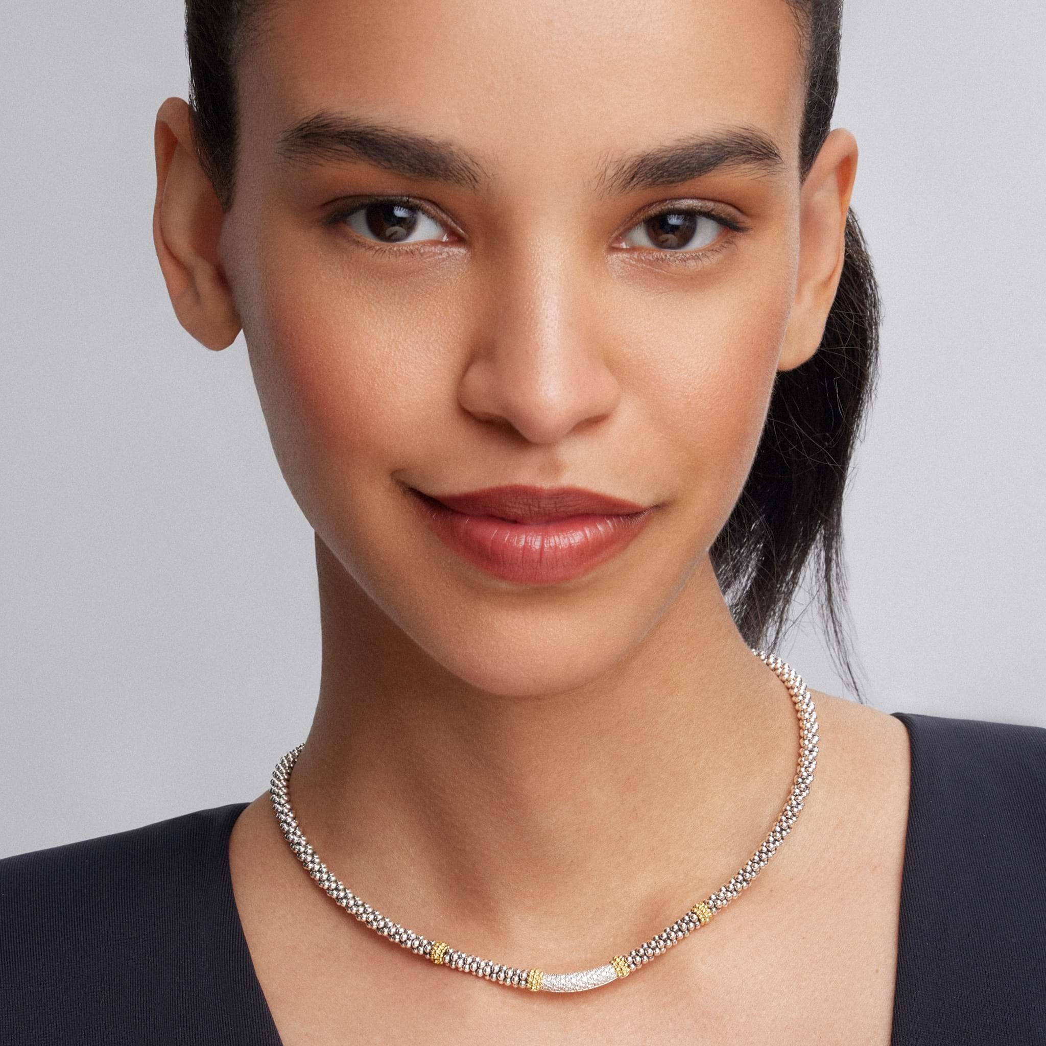 LAGOS Caviar Lux 5mm Diamond Necklace