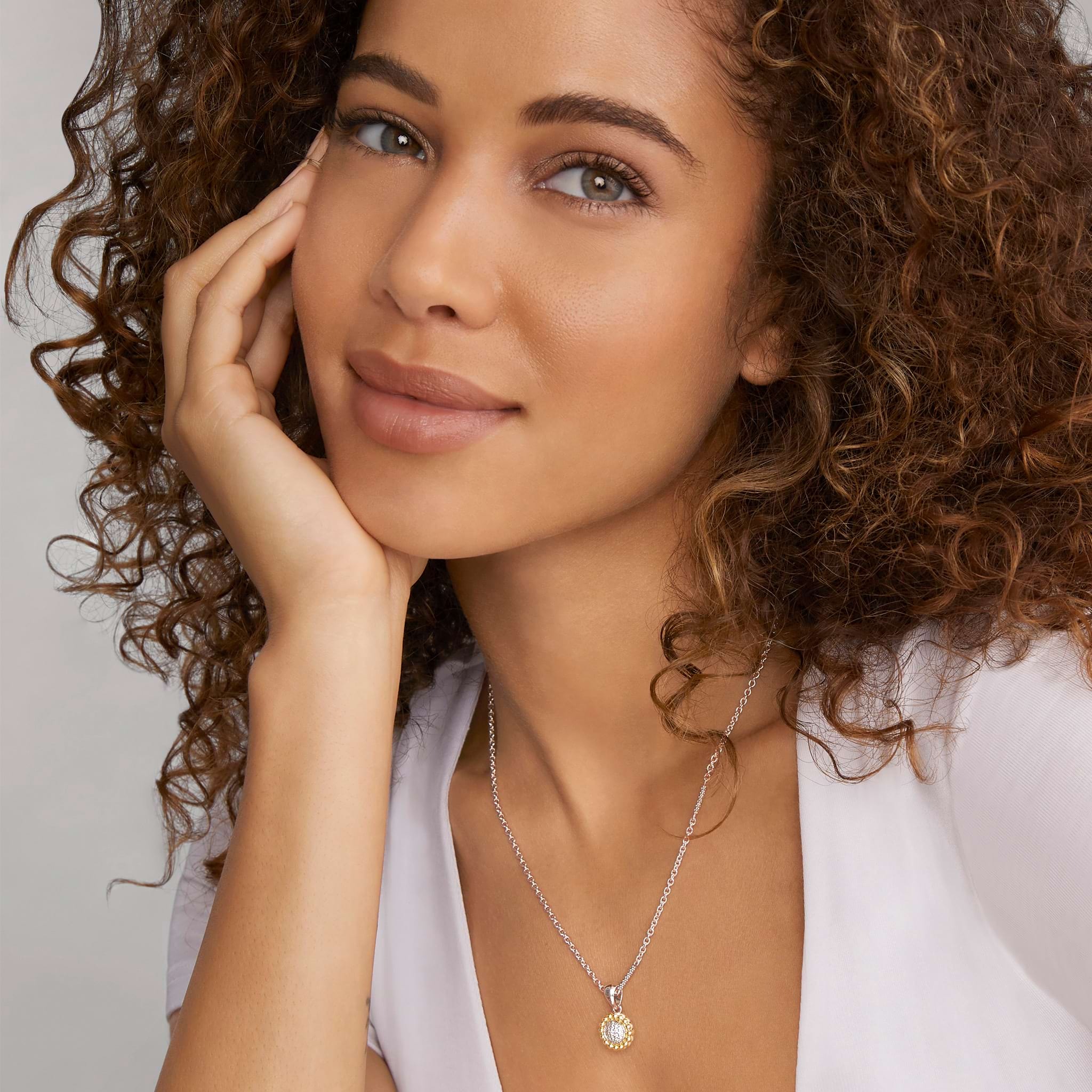 LAGOS Caviar Lux Two-Tone Diamond Pendant Necklace