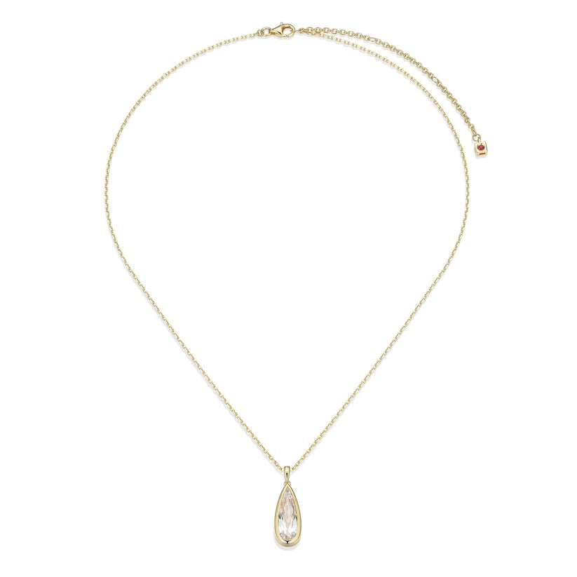 Elle Lustre Teardrop Pendant Necklace