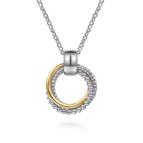 Gabriel & Co. Bujukan Interlocking Circle Pendant Necklace