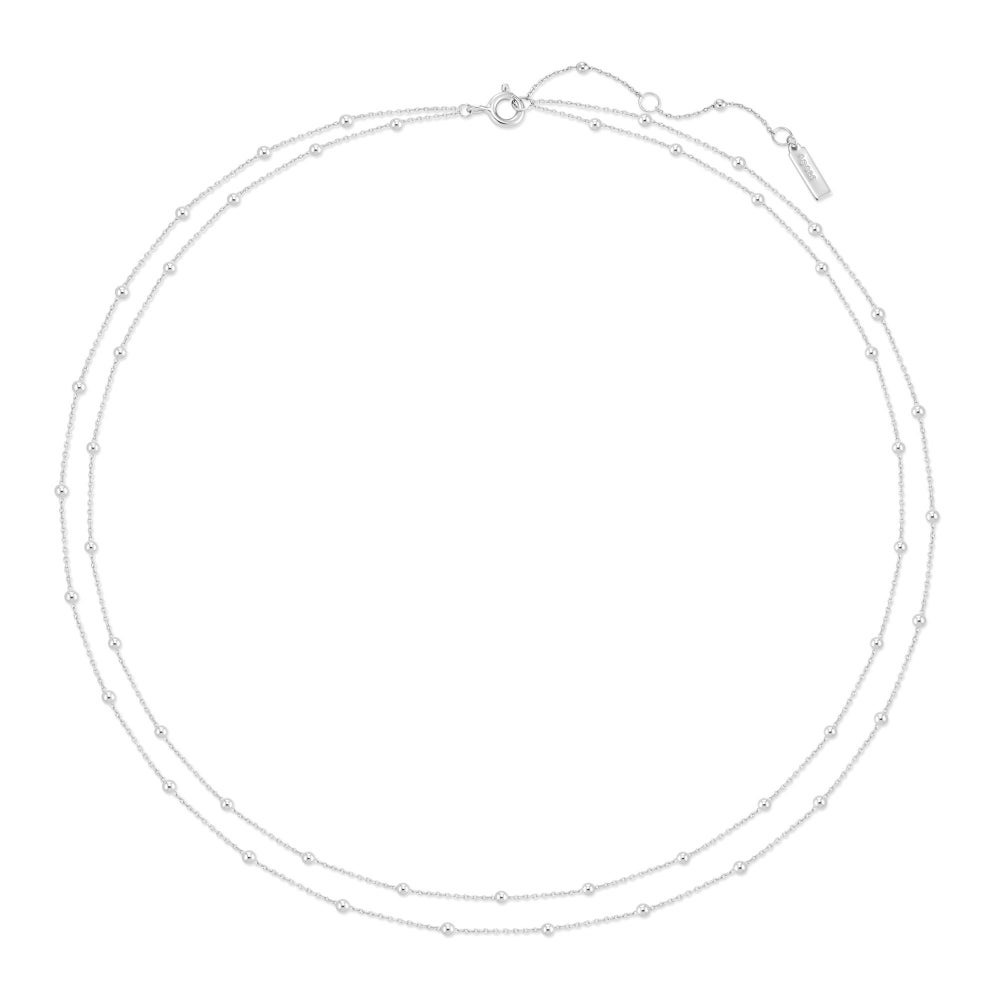Ania Haie Double Chain Bead Station Necklace