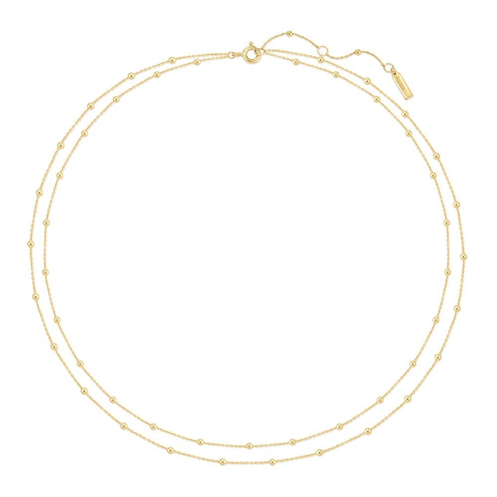 Ania Haie Double Chain Bead Station Necklace