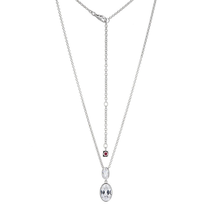 Elle Serenelle Oval CZ Drop Pendant Necklace