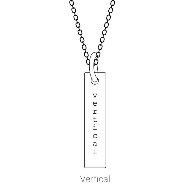 Rox by Martin Binder Silver Engravable Bar Necklace