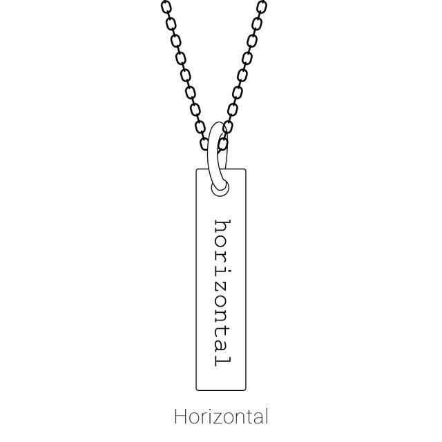 Rox by Martin Binder Silver Engravable Bar Necklace