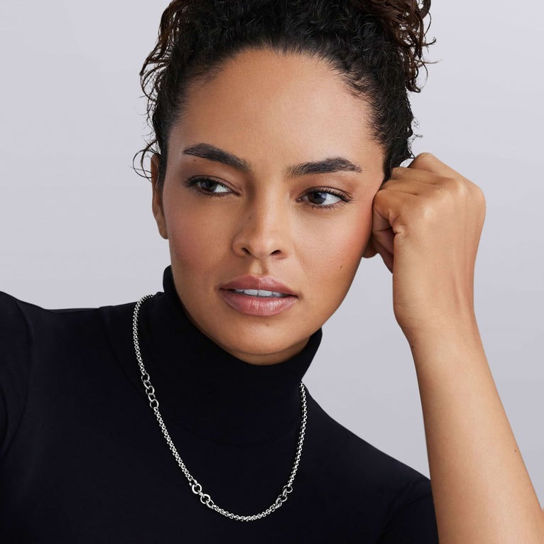 LAGOS Signature Caviar Ring Link Station Necklace