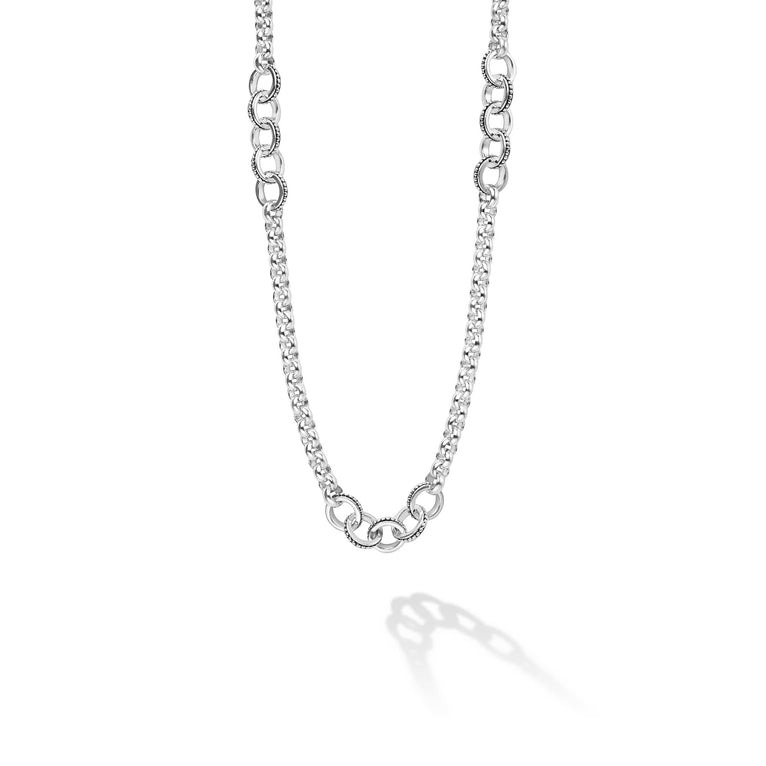 LAGOS Signature Caviar Ring Link Station Necklace