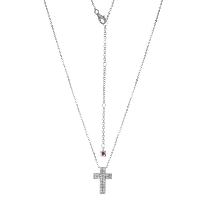 Elle Humanity Sparkling Cross Pendant Necklace