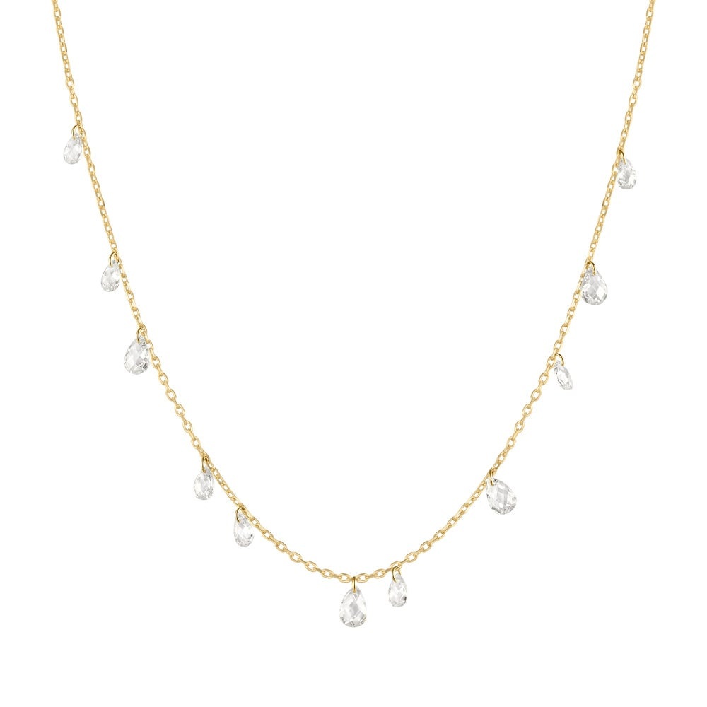 Ania Haie Ethereal Teardrop Dangle Station Necklace