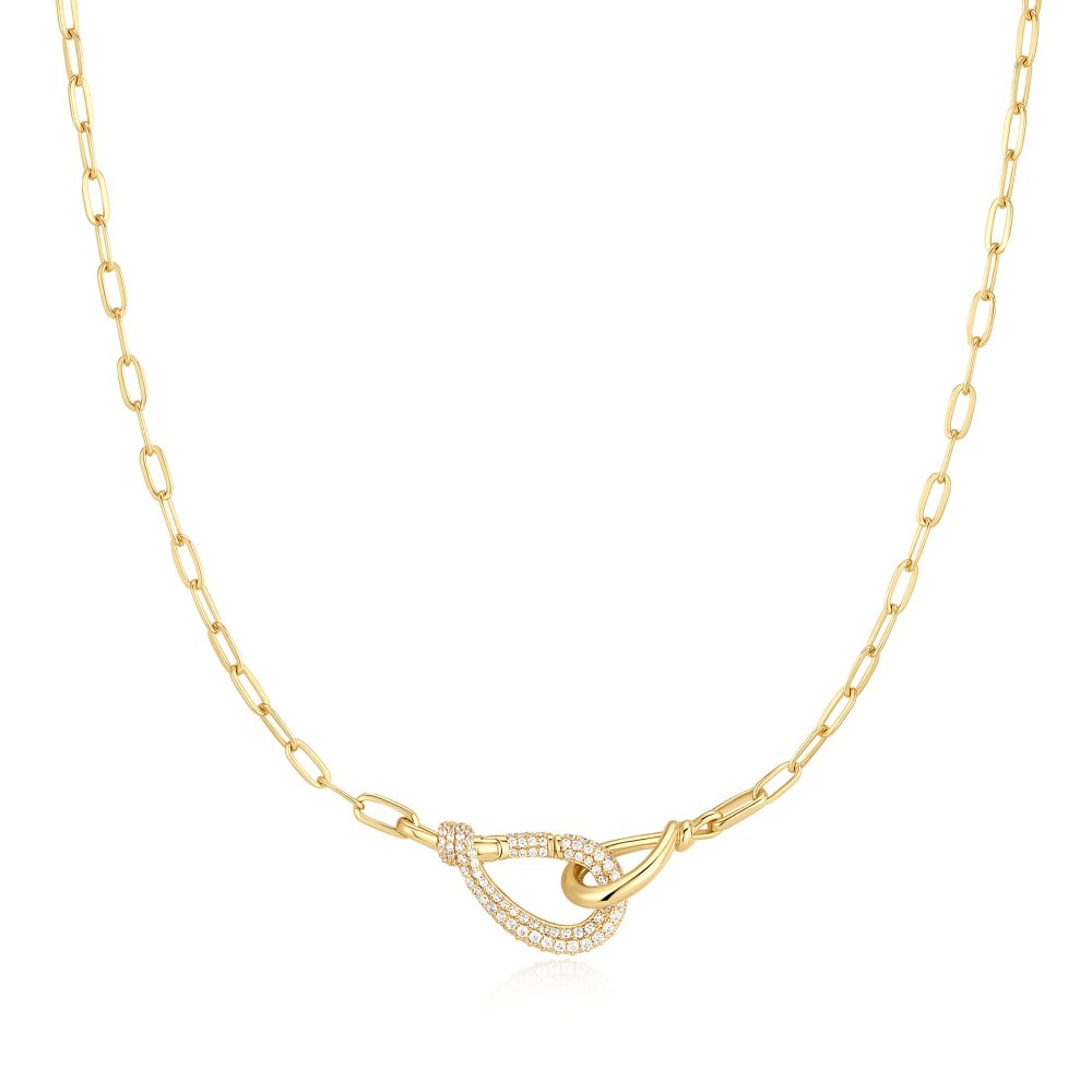 Ania Haie Interlocked Pave & Polished Knot Necklace