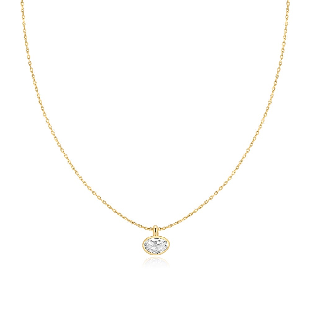 Ania Haie Bezel Organic Pebble Necklace