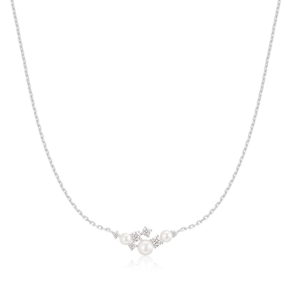 Ania Haie Shell Pearl Cluster Necklace