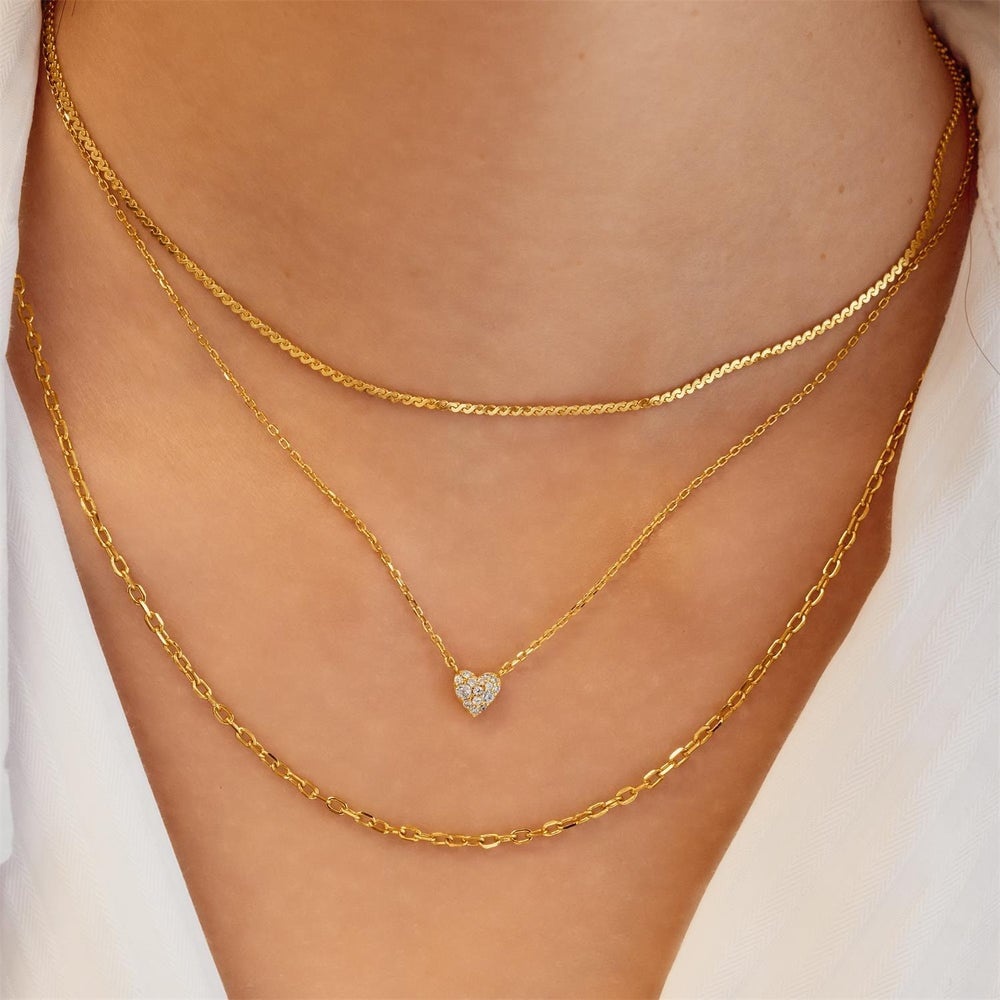 Ania Haie Pave Heart Necklace