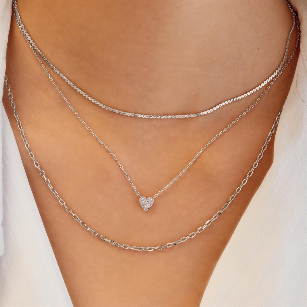 Ania Haie Pave Heart Necklace