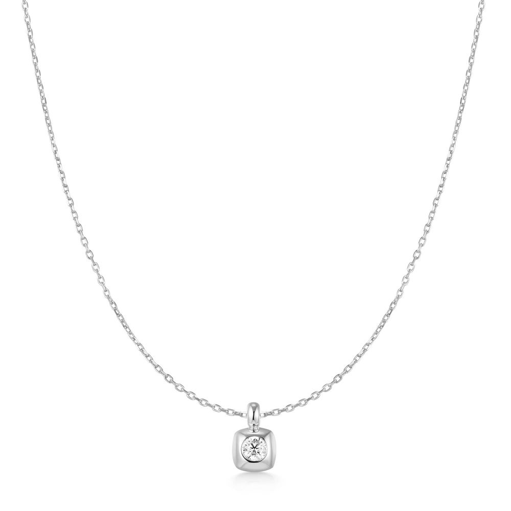 Ania Haie Modern Bezel-Set Solitaire Necklace