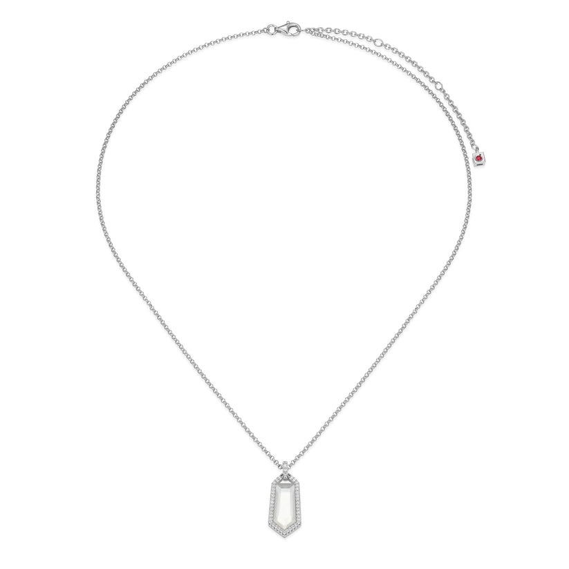 Elle Fancy Mother of Pearl Doublet Pendant Necklace