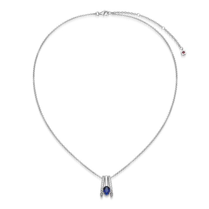Elle LAB Blue Sapphire Radiance Pave Necklace