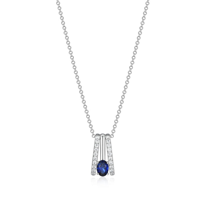 Elle LAB Blue Sapphire Radiance Pave Necklace