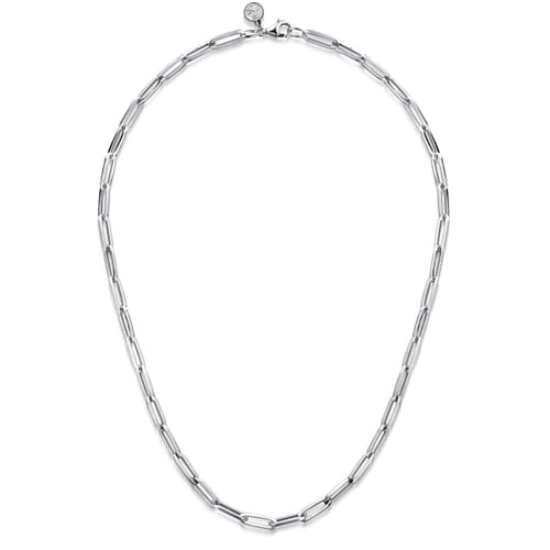 Gabriel & Co. Boutique Silver Paper Clip Chain Necklace