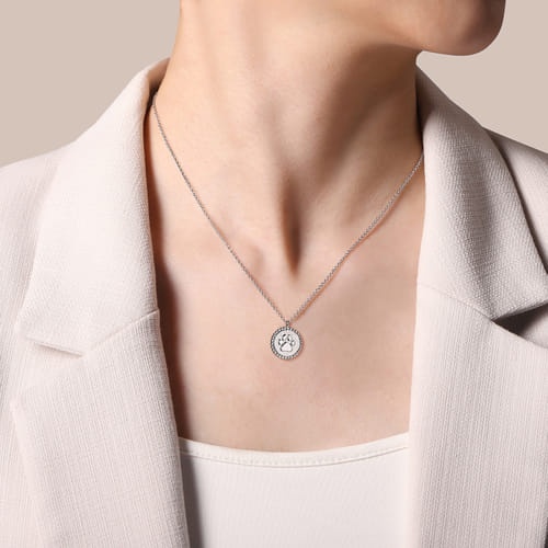 Gabriel & Co. Gaby Bujukan Paw Print Pendant Necklace