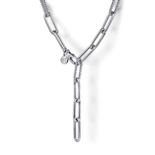 Gabriel & Co. Boutique Silver Bujukan Y Chain Necklace