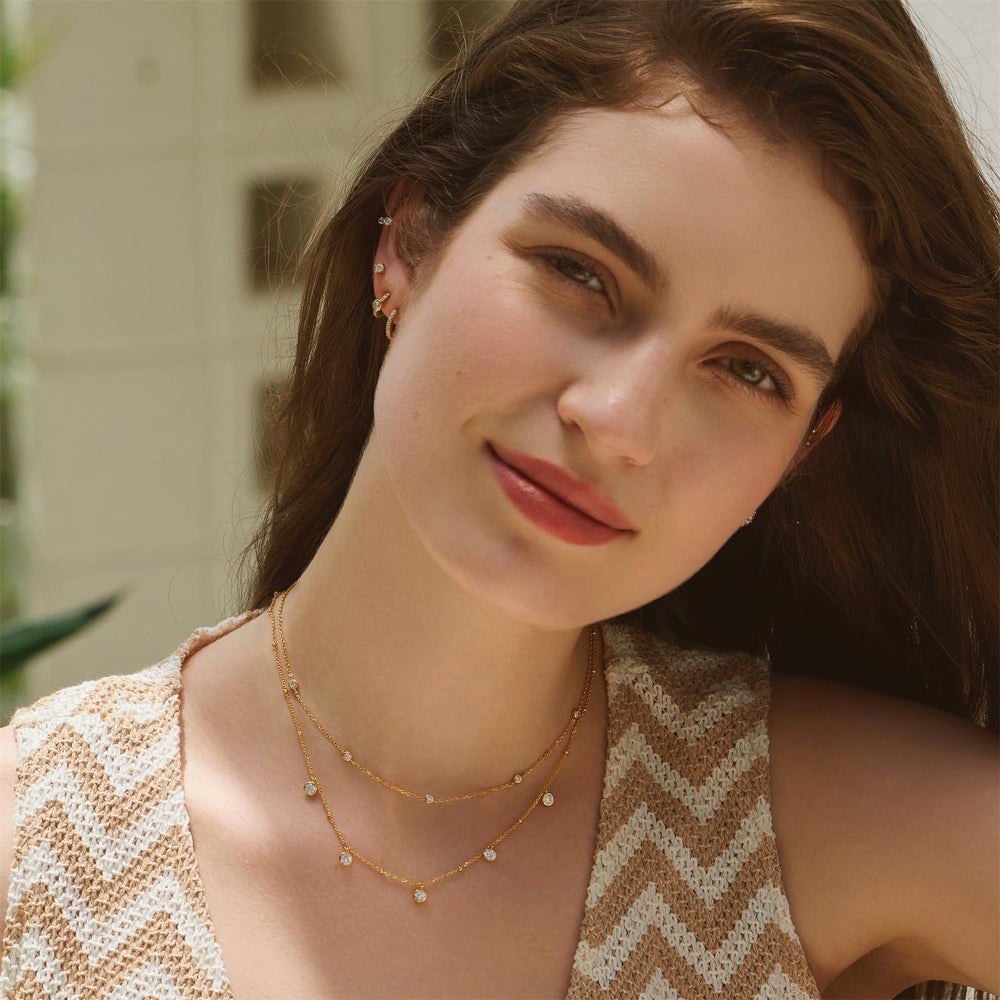 Ania Haie Classic Bezel-Set Station Necklace