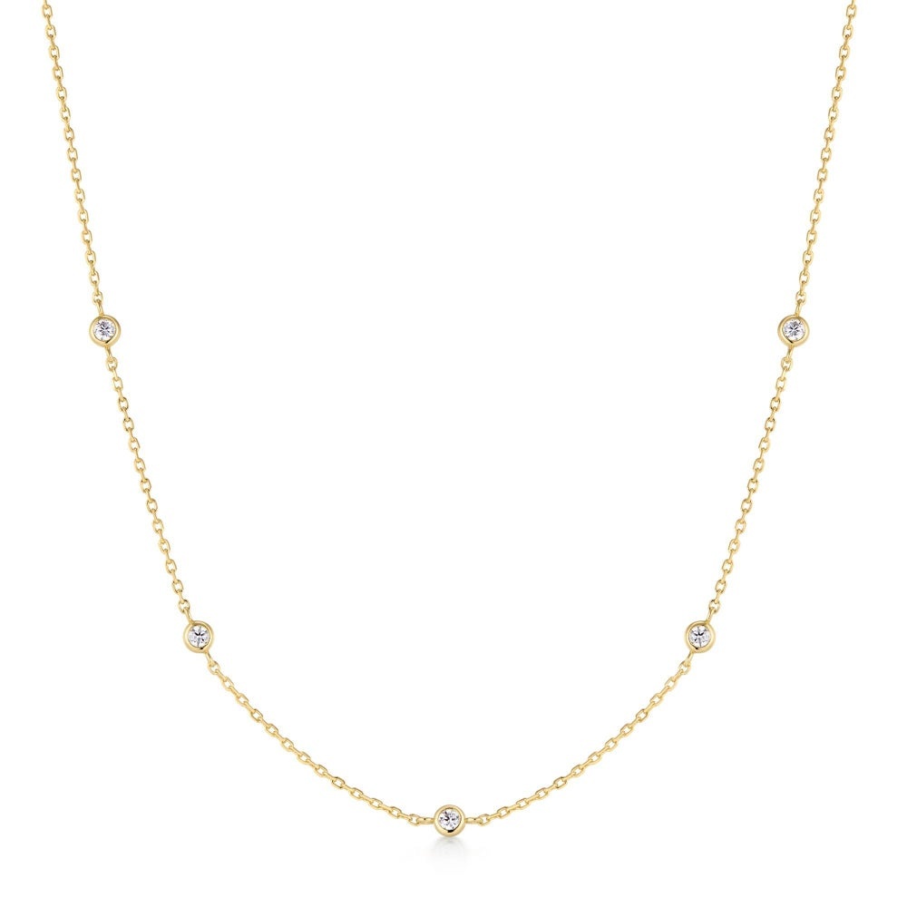 Ania Haie Classic Bezel-Set Station Necklace