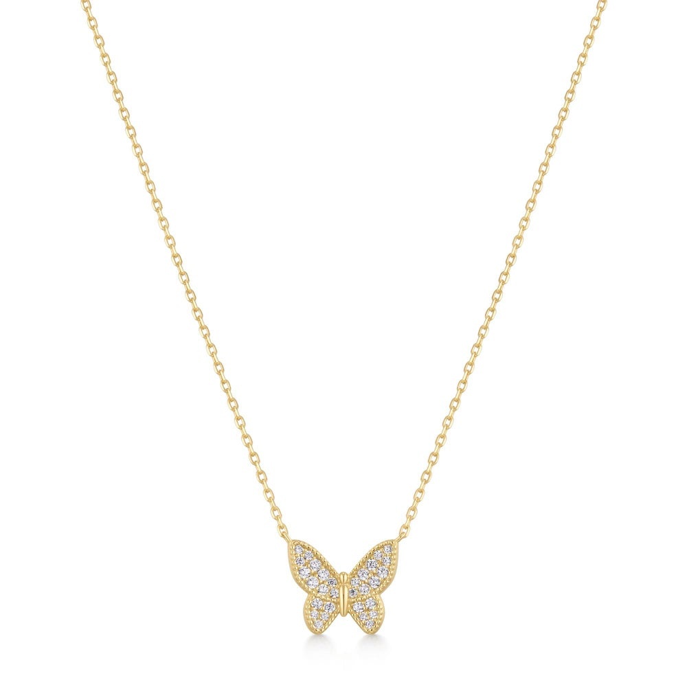 Ania Haie Butterfly Pave Necklace