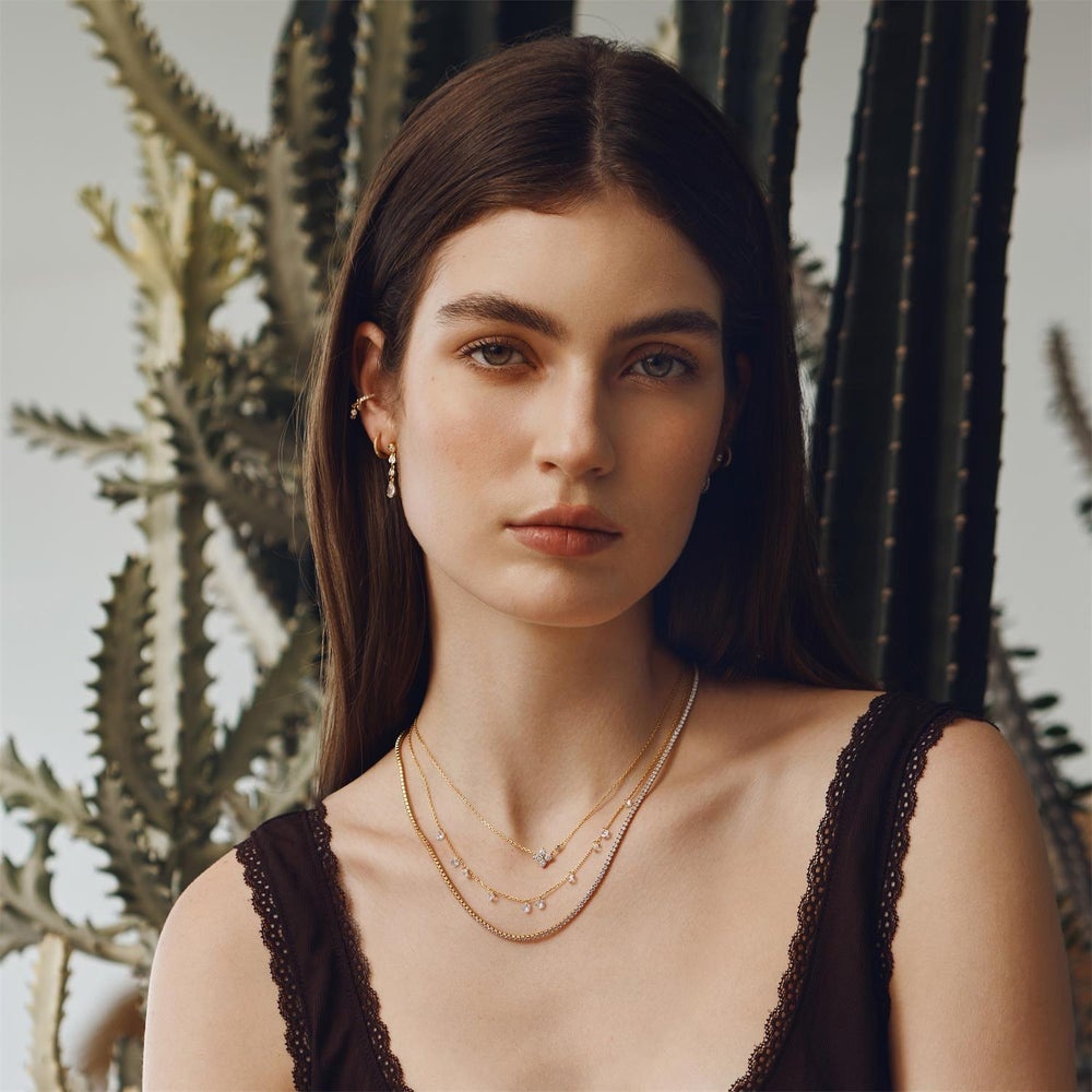 Ania Haie Sparkling Lucky Clover Necklace