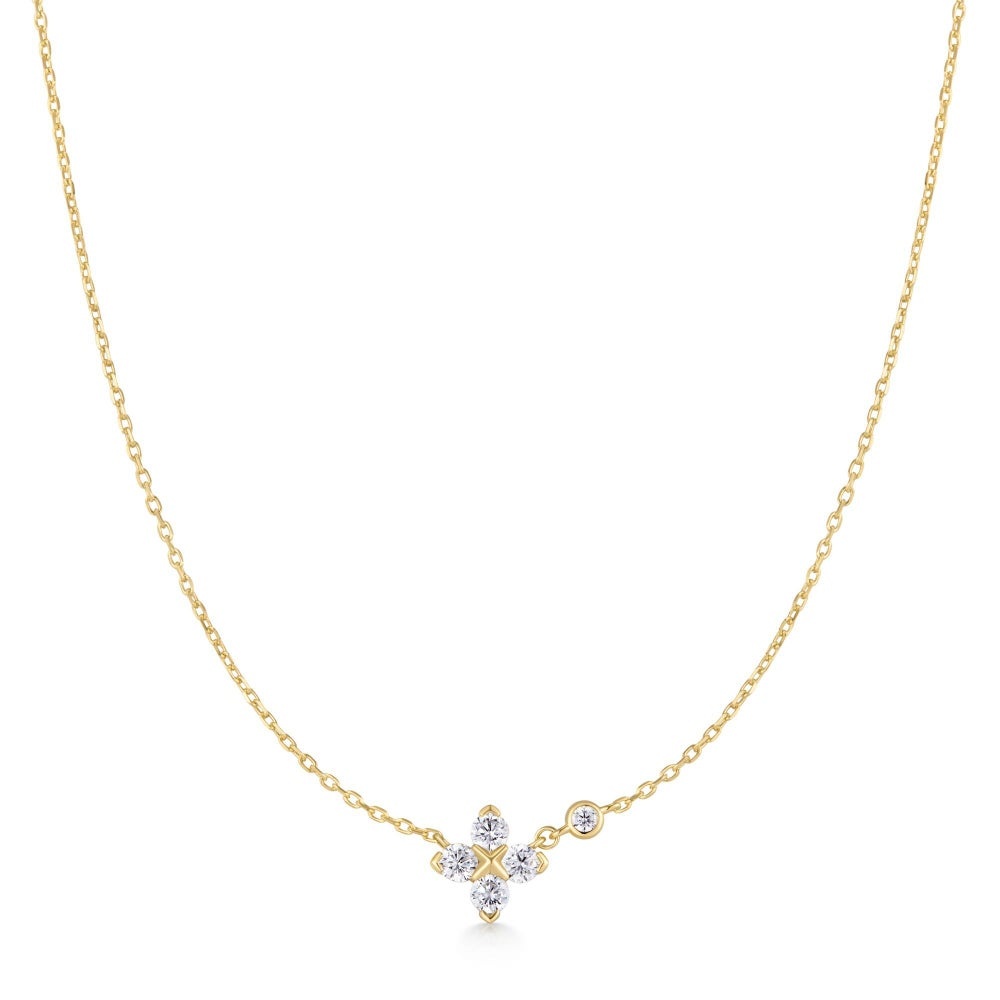 Ania Haie Sparkling Lucky Clover Necklace