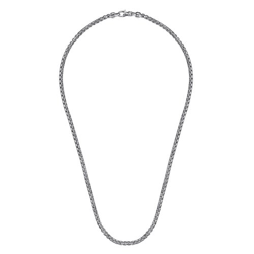 Gabriel & Co. Men Fashion Facets 4mm Solid Round Box Chain Necklace