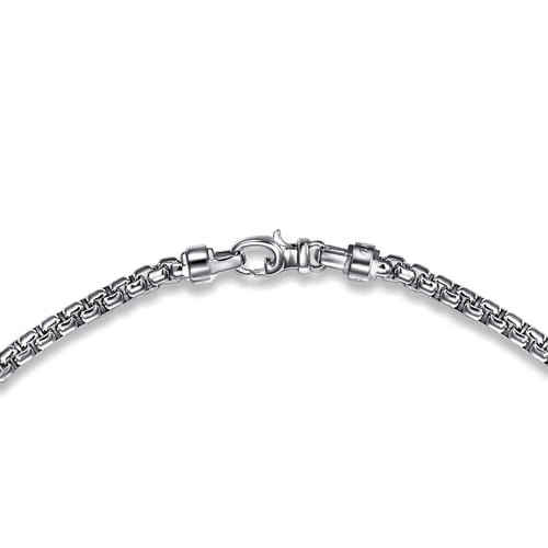 Gabriel & Co. Men Fashion Facets 4mm Solid Round Box Chain Necklace
