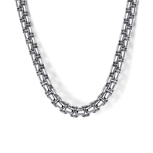 Gabriel & Co. Men Fashion Facets 4mm Solid Round Box Chain Necklace