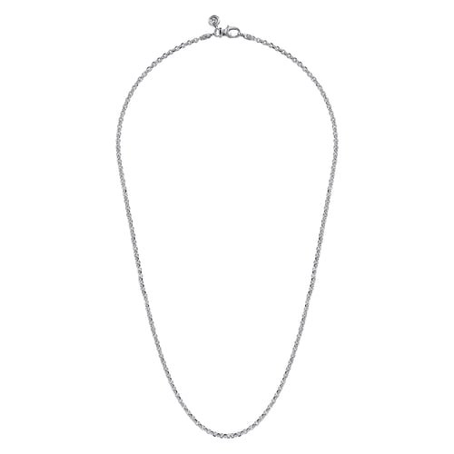 Gabriel & Co. Men Fashion Facets 2.85mm Solid Link Chain Necklace