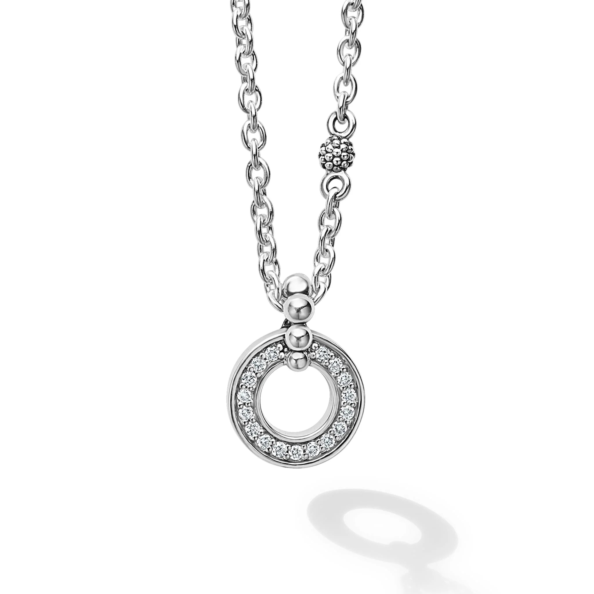 Lagos Caviar Spark Diamond Circle Pendant