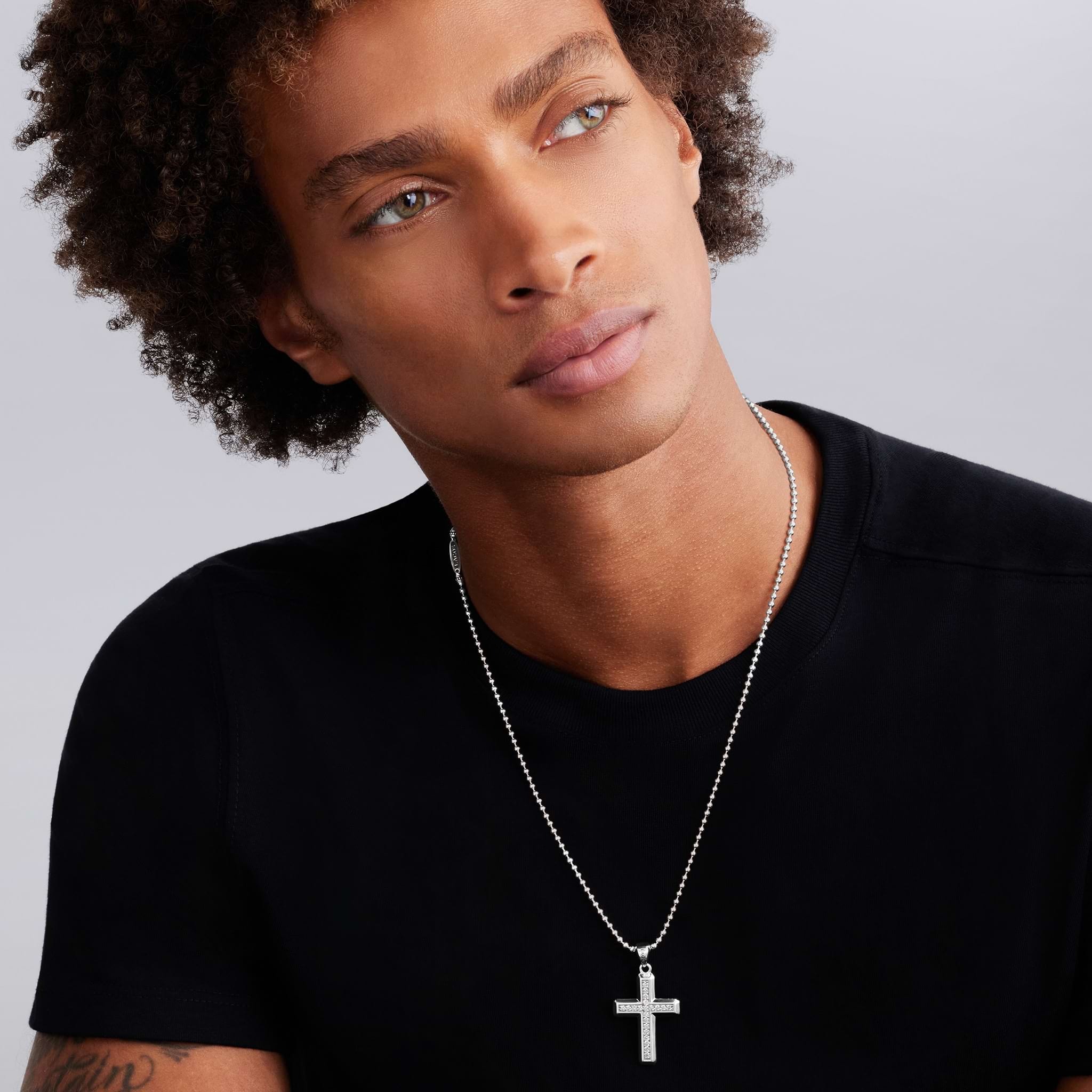 Lagos Men's Anthem Diamond Cross Amulet