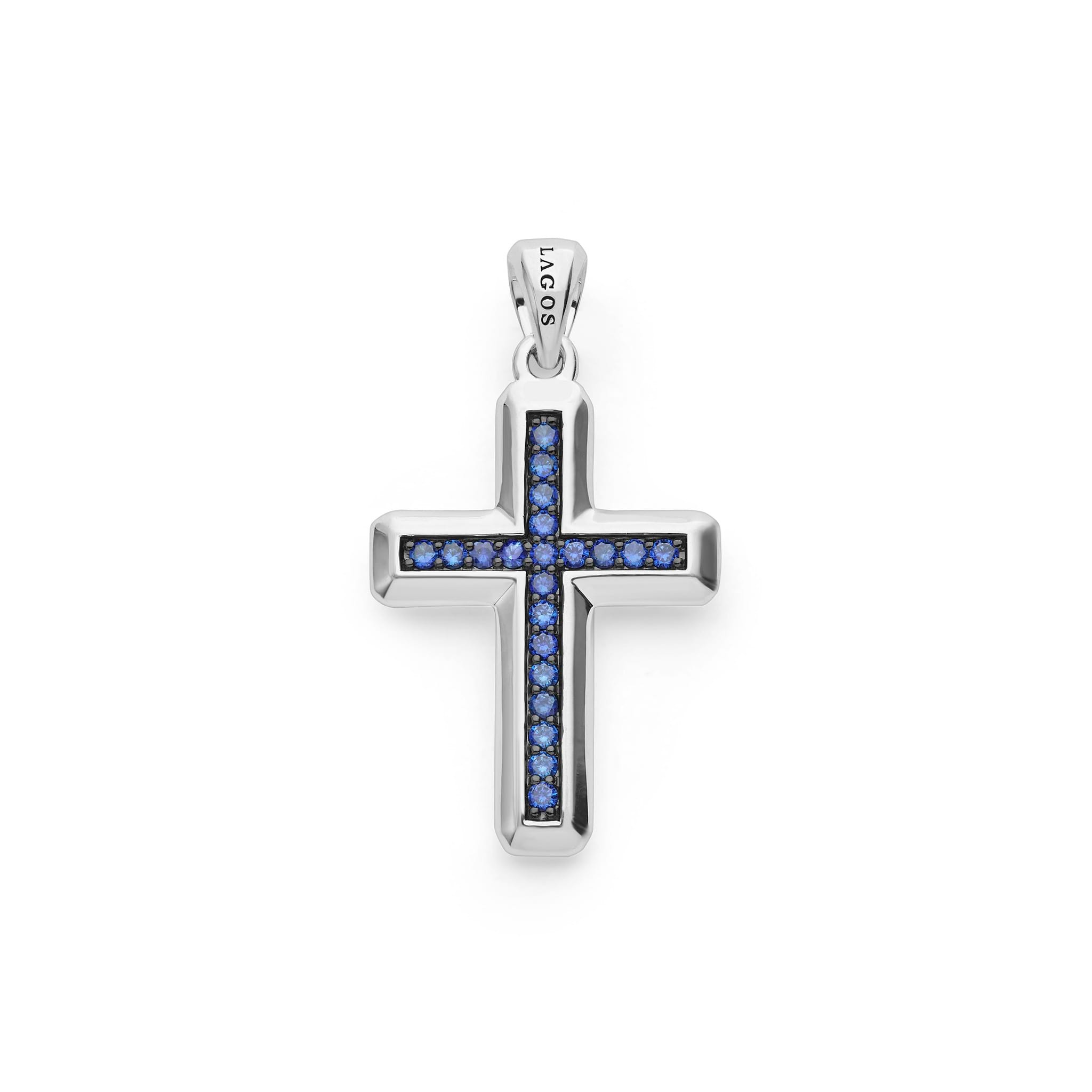Lagos Men's Anthem Blue Sapphire Cross Amulet