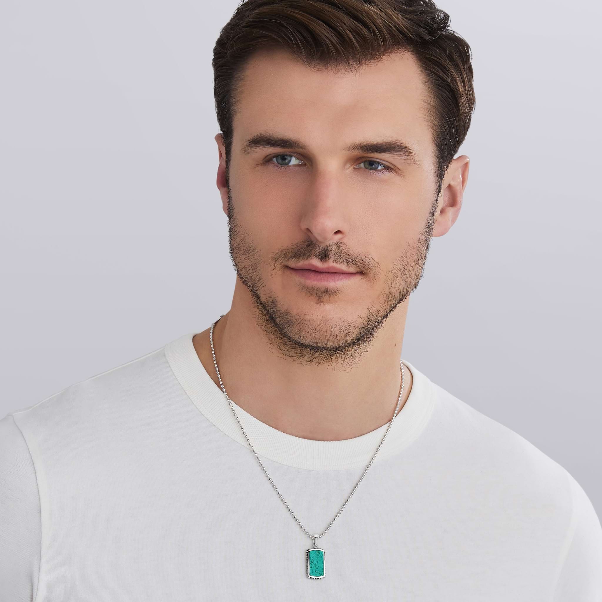 LAGOS Men's Anthem Turquoise Tag Amulet