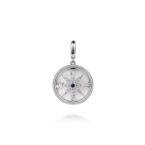 Gabriel & Co. Boutique Silver Bujukan Compass Medallion Pendant Necklace