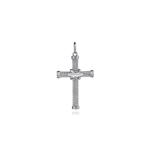 Gabriel & Co. Men Fashion Hampton Twisted Rope Cross Pendant