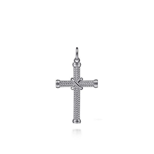 Gabriel & Co. Men Fashion Hampton Twisted Rope Cross Pendant