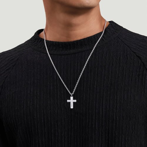 Gabriel & Co. Men Fashion Contemporary Cross Pendant