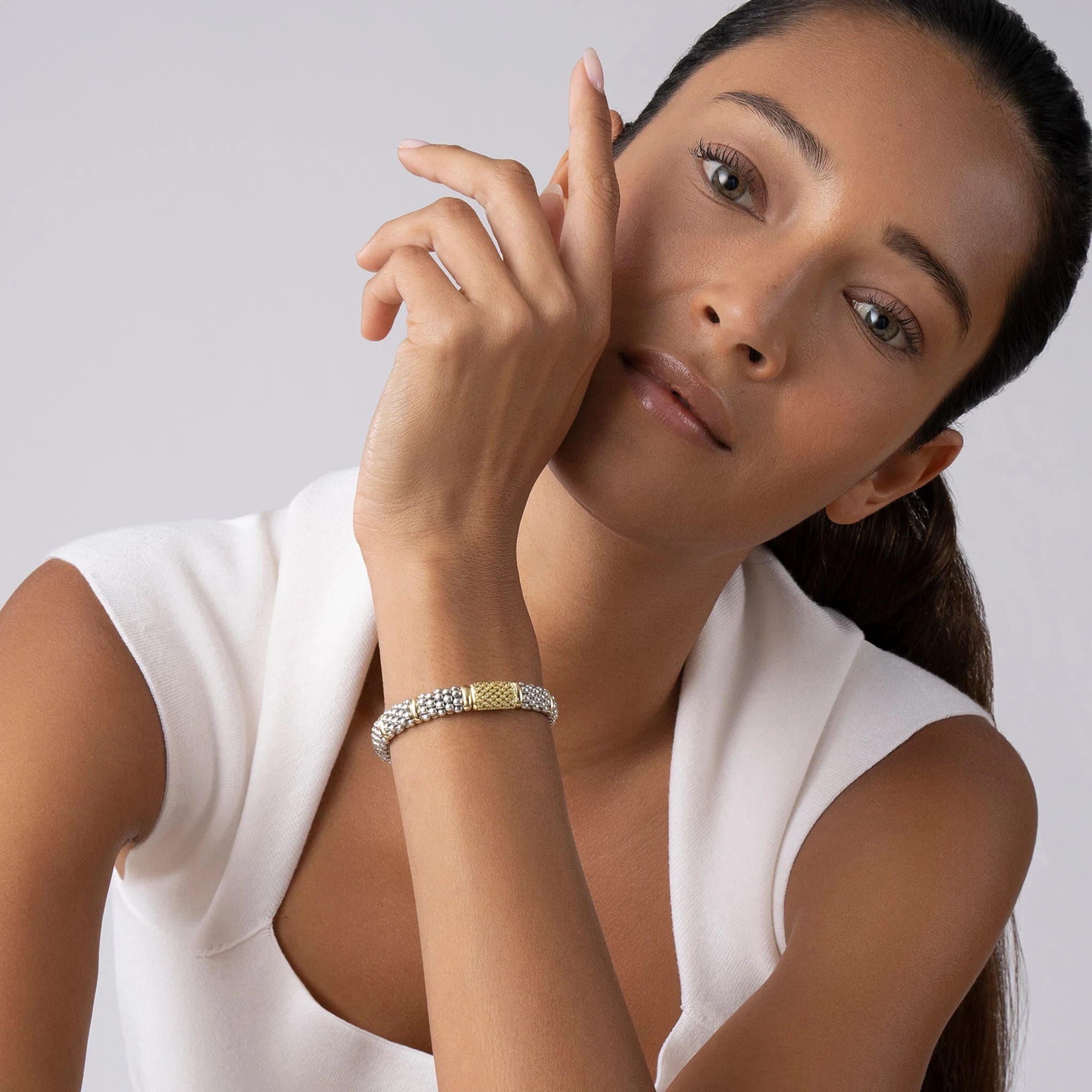 Lagos Signature Caviar Yellow Sapphire Bracelet