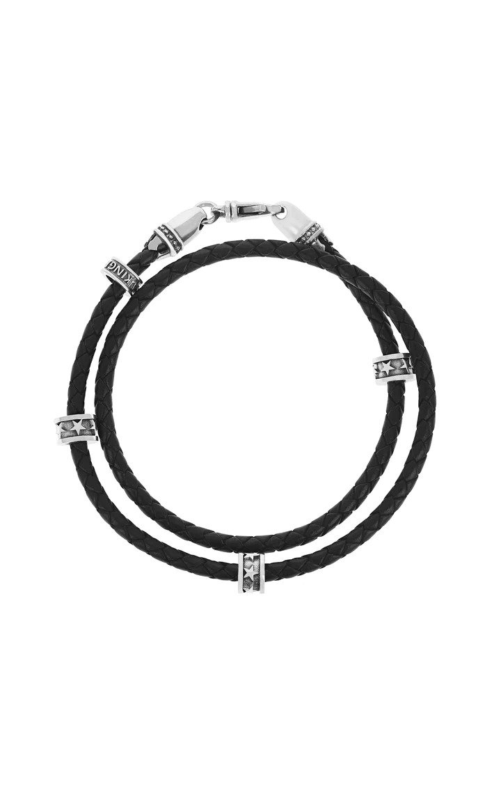 King Baby Double Wrap Leather Bracelet