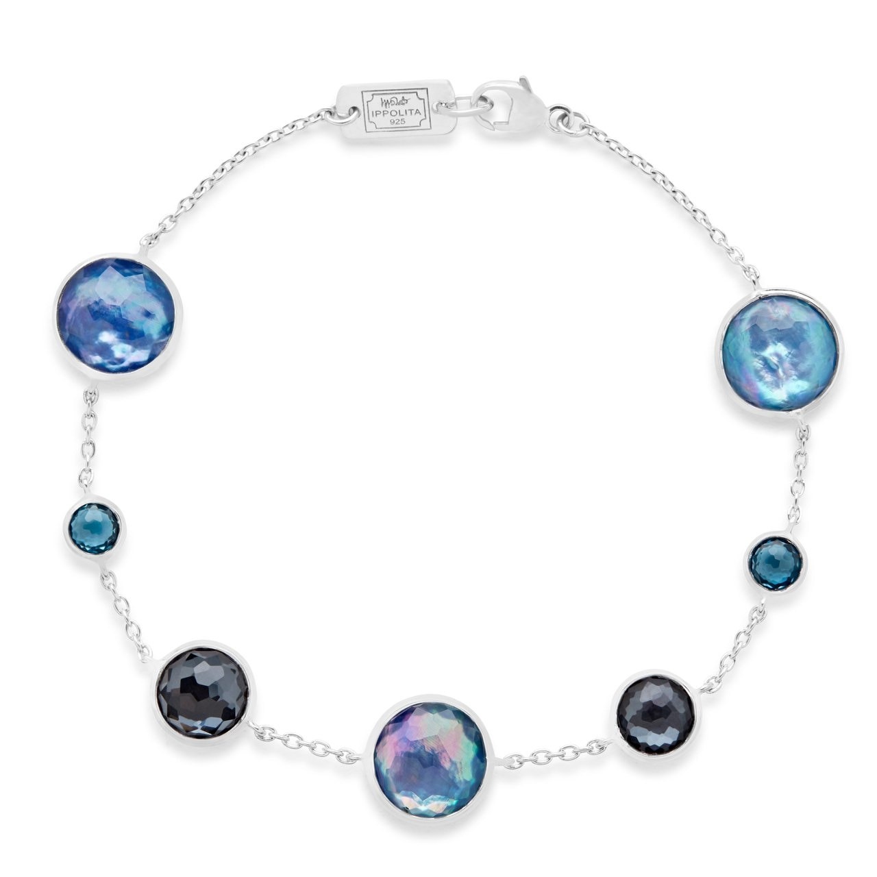 Ippolita Lollipop Silver 7-stone Link Bracelet