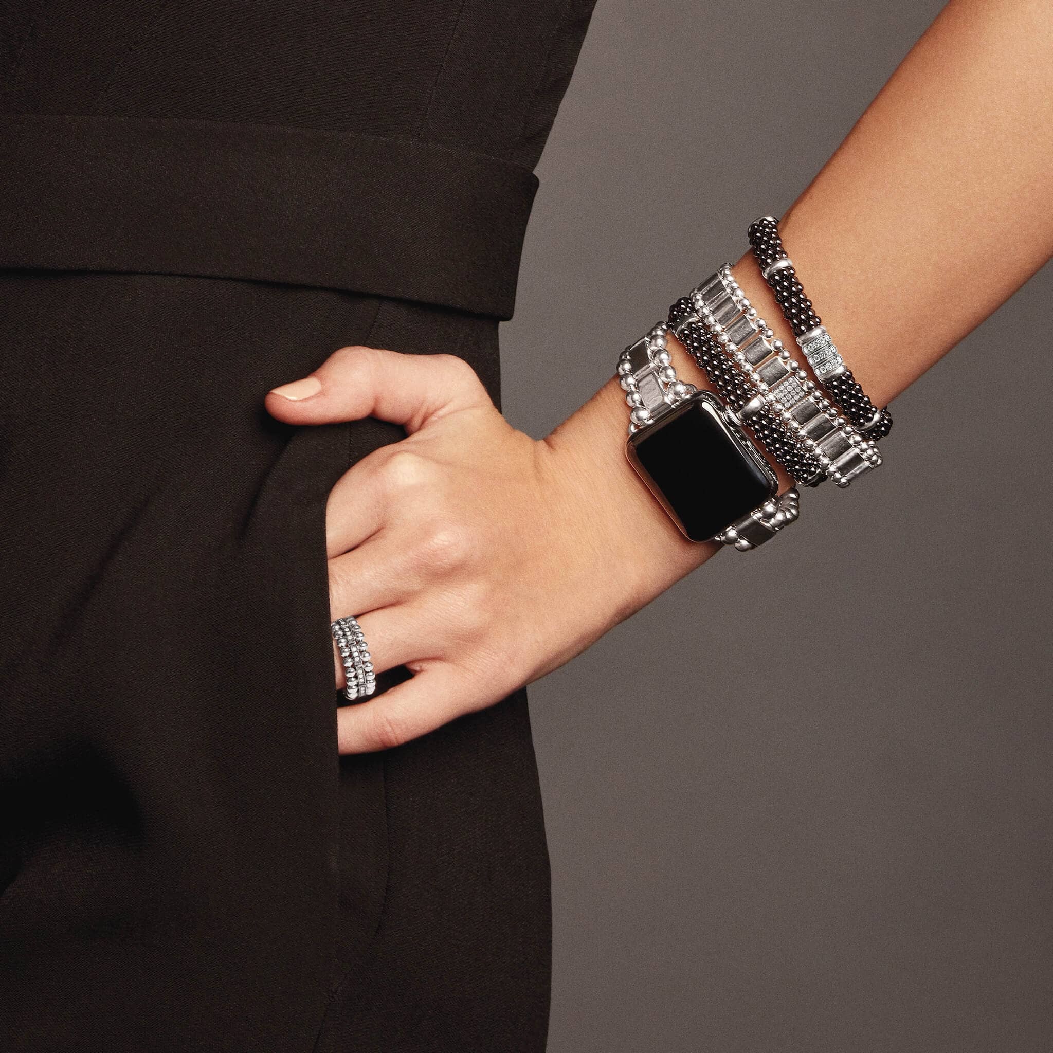 Lagos Smart Caviar Sterling Watch Bracelet