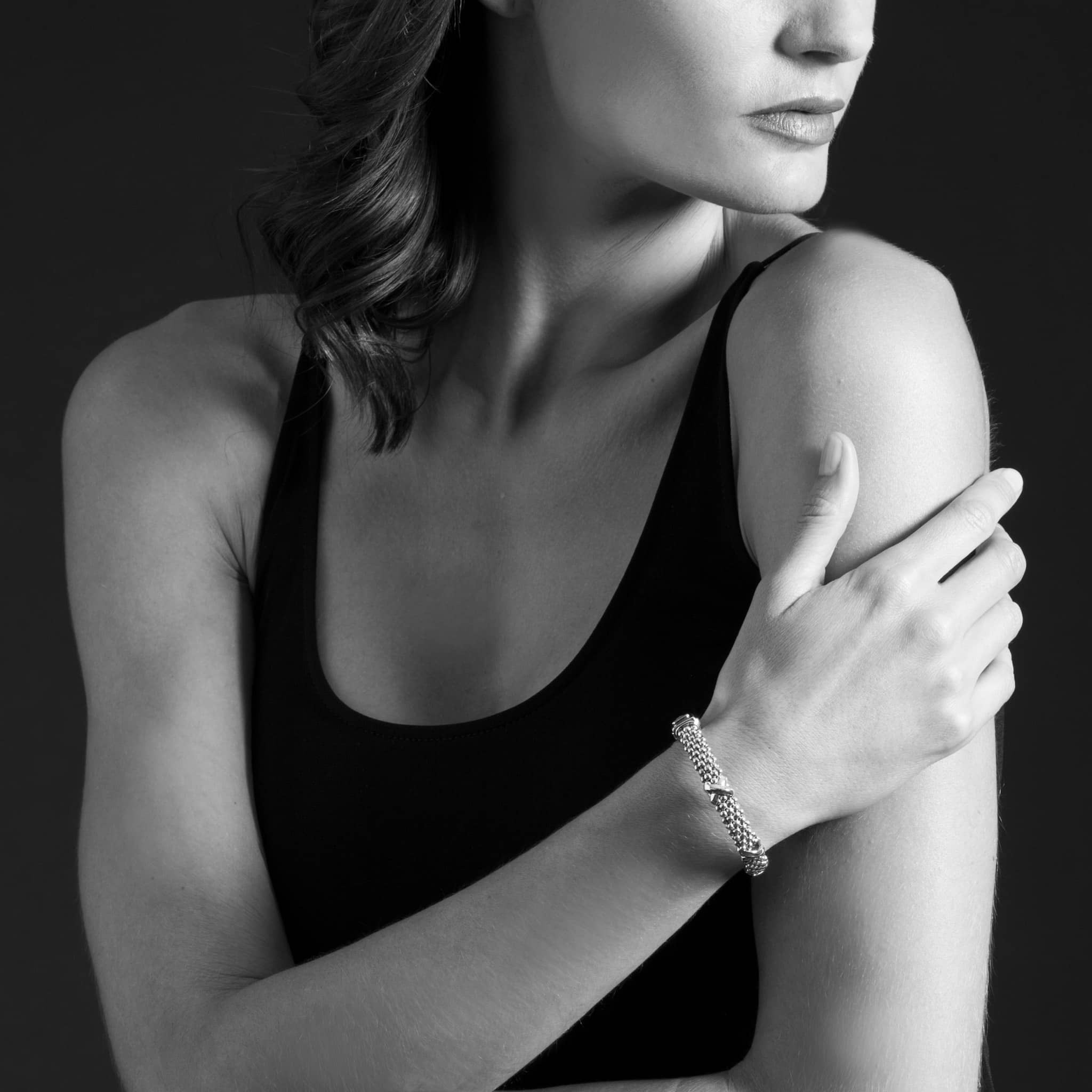 Lagos Signature Caviar X Station Beaded Bracelet - Size Medium