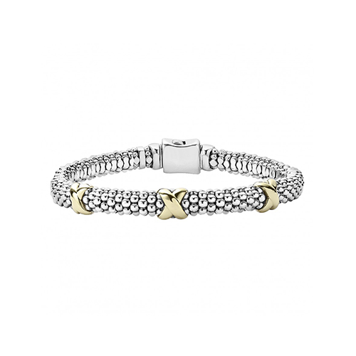 Lagos Signature Caviar Beaded X Bracelet