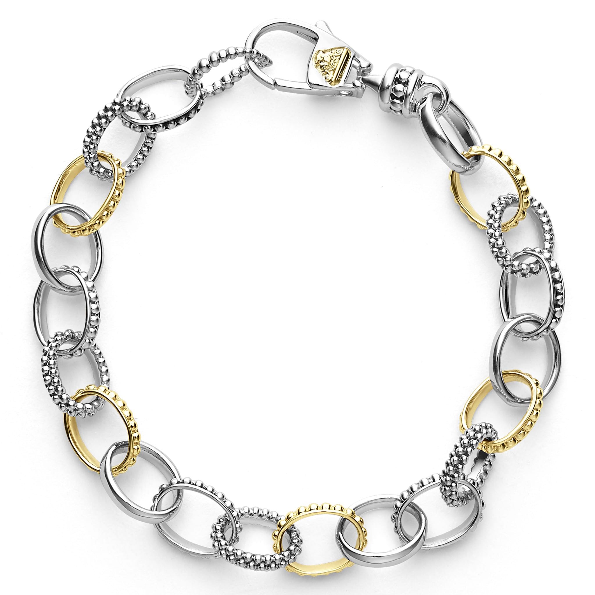 Lagos Signature Caviar Two-tone Link Bracelet